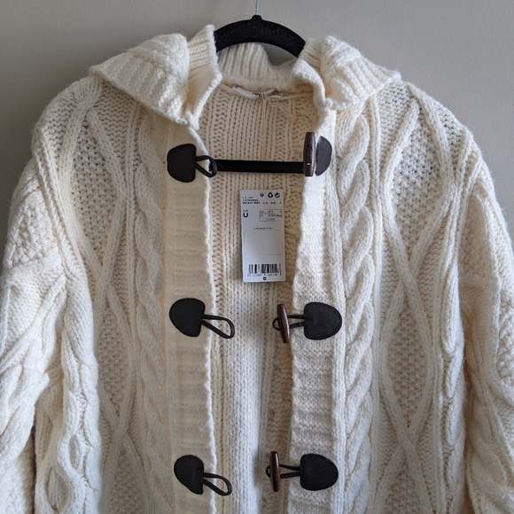 NWT Mango knit hooded coat - Picture 6 of 6